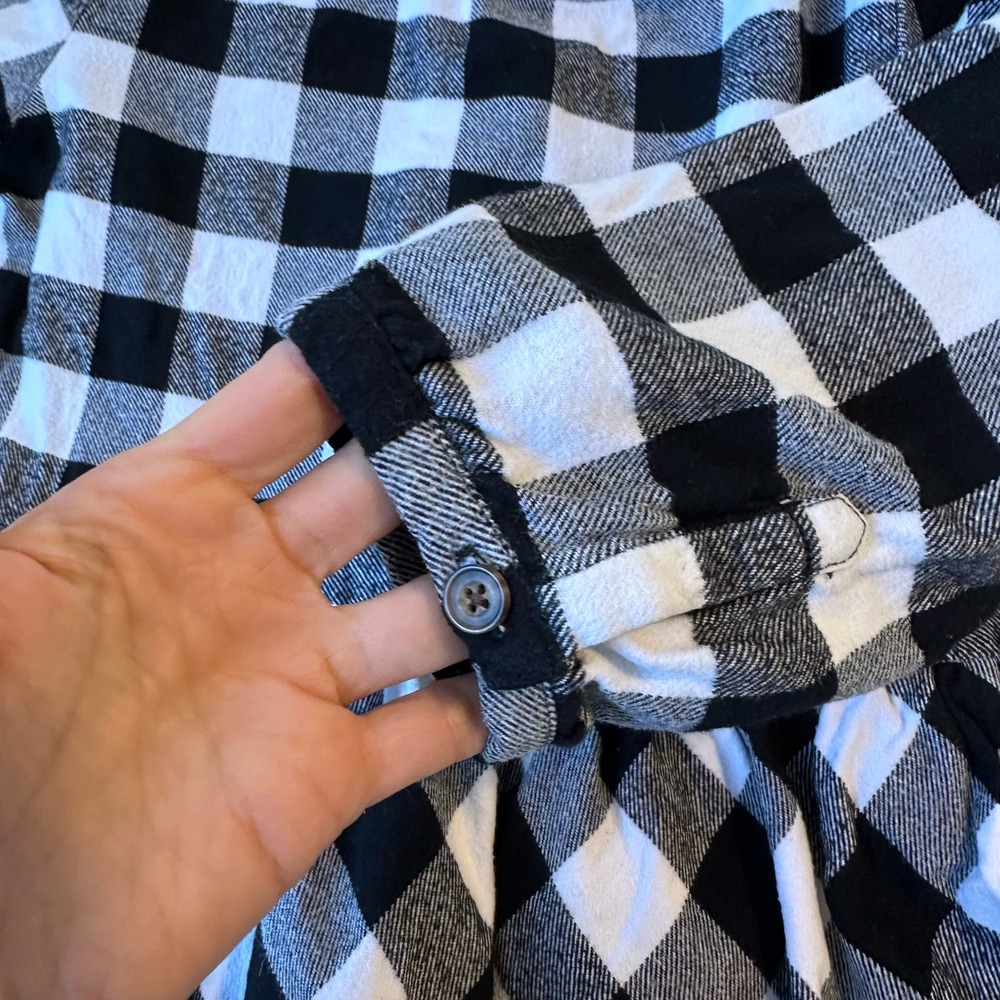 Hanna Andersson‎ Gingham Flannel Button Back Dress Sz 130 (8) - Picture 6 of 9